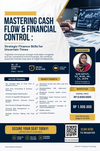 Online Training : Mastering Cash FLow & Financial Control